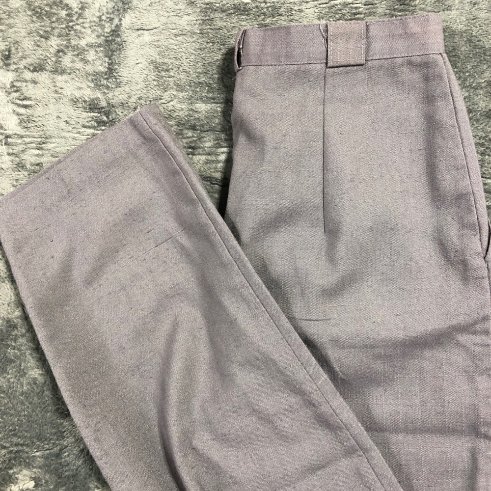 Norton McNaughton Trousers Women 12 Purple Vintage Pleated High Rise Tapered USA